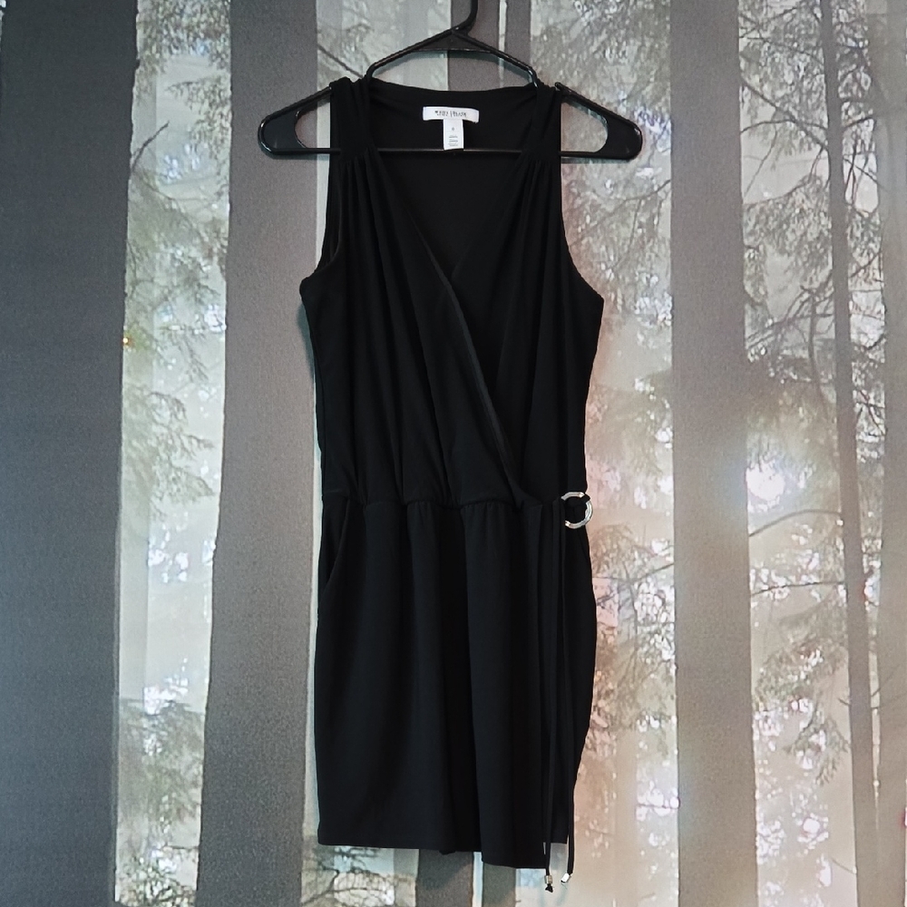 White House Black Market Ruched V-Neck Sheath Mini Dress